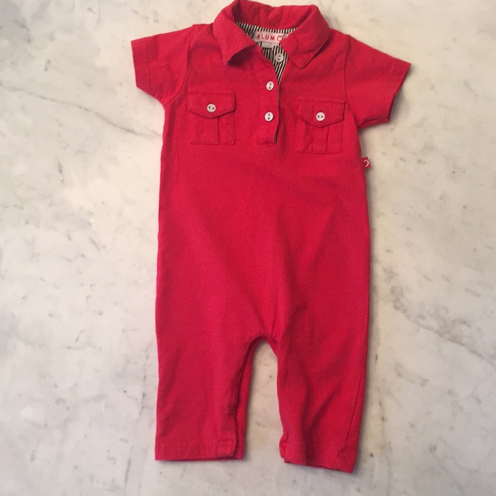 Plum red romper